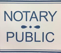 White Notary Public Sign, Utah